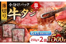 【6回定期便】【塩だれ】九州産和牛の牛タン 約500g（約250g×2パック）国産 牛タン和牛長与町/岩永ホルモン [EAX086] 国産 牛肉 和牛 タン 牛タン 塩だれ牛タン 塩ダレ 牛たん塩 味付き ぎゅうたん ギュウタン 薄切り スライス 味付き 塩 焼肉 焼き肉 冷凍 焼くだけ 簡単調理 小分け 真空 定期便 ていきびん 定期 毎月 届く