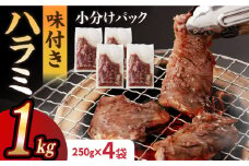 ハラミ【塩だれ】九州産和牛ハラミ 1kg（ 250g×4袋） 長与町/岩永ホルモン [EAX092] 国産 こくさん 牛肉 ハラミ 牛ハラミ はらみ 小分け 味付き サガリ 焼肉 焼き肉 塩 しお 冷凍 焼肉 焼き肉 やきにく 九州