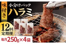 【全12回定期便】ハラミ【塩だれ】九州産和牛ハラミ 1kg（ 250g×4袋） 長与町/岩永ホルモン [EAX095] 国産 牛肉 ハラミ 牛ハラミ はらみ 小分け 味付き サガリ 焼肉 焼き肉 塩 しお 冷凍 焼肉 焼き肉 やきにく 九州 定期便 ていきびん 定期