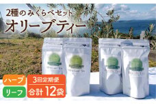 【3回定期便】オリーブリーフティー＆オリーブハーブティー（各2袋） 計12袋 長与町/ゆきのヶ丘オリーブ園 [EAV011] オリーブ レモングラス ハーブティー