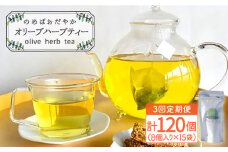 【全3回定期便】 オリーブ ハーブティー  40個（8個入×5袋）長与町/ゆきのヶ丘オリーブ園 [EAV002] ハーブティー オリーブティー ティーバッグ