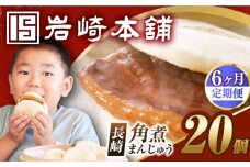 【6回定期便】【簡易包装】長崎角煮まんじゅう 20個 （5個×4袋） 長与町/岩崎本舗 [EAB051] 岩崎本舗の角煮まんじゅう かくに 角煮まん 角煮まんじゅう 長崎 岩崎 岩崎本舗 定期 定期便 ていきびん