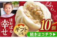 7日内発送）【簡易包装】三代目長崎肉まん10個 （5個×2袋） 長与町/岩崎本舗 [EAB053] 中華まん 肉まん にくまん 冷凍 長崎 岩崎本舗 スピード 最短 最速 発送