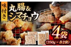 【塩だれ】九州産和牛 ホルモン 2種 計1kg（ シマチョウ 250g×2袋・ 丸腸 250g×2袋） 長与町/岩永ホルモン [EAX150] ホルモン焼き 国産 牛肉 ホルモン ほるもん ミックス みっくす 小分け 味付き 冷凍 焼肉 焼き肉 和牛 塩 しお 牛