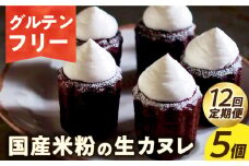 【12回定期便】【 グルテンフリー 】生カヌレ 5個（ギフトボックス） 長与町/Lilla Lotta（リラロッタ） [EBR040] ぐるてんふりー グルテンフリースイーツ スイーツ すいーつ 米粉 こめこ 焼菓子 詰め合わせ お菓子 長崎 冷凍 人気 おかし 定期便 定期 ていきびん