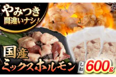 【長崎和牛】ミックスホルモン（塩） 200g×3袋 長与町/なかみ屋本舗 [EAD098] 国産 長崎和牛 和牛 ホルモン レバー ホルモンミックス 牛肉 ほるもん 冷凍 小分け 真空パック 塩 味付き 味付け 焼肉 焼き肉 おつまみ