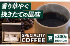【自家焙煎】スペシャリティコーヒー2種 100g×2袋（豆）長与町/社会福祉法人ながよ光彩会 [ECP002] コーヒー こーひー 豆 セット 珈琲 飲み比べ ギフト 社会福祉