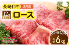 【12回定期便】 長崎和牛 焼肉 ロース 約500g 長与町/ワタナベ商店 [ECT020] 国産 長崎和牛 和牛 ロース ろーす 焼き肉 牛肉 冷凍 ソース付き ギフト お祝い 定期 定期便
