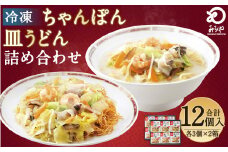 冷凍ちゃんぽん・皿うどん 合計12食セット 各6袋×2種類 具材付き