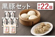 九州産 黒豚セット 2種類 22個 計1320g ぶたまん 焼売【FT13】