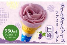 ちりんちりんアイス ファミリーセット（巨峰） コーン＆ミニヘラ付き