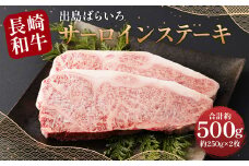 【最高品質和牛】長崎 和牛 A5等級 出島ばらいろ サーロイン ステーキ 約500g（約250g×2枚）