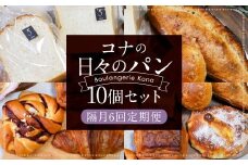 【隔月6回定期便】konaの日々のパン 10個 セット