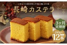 【3ヶ月定期便】 長崎カステラ糖庵 0.5号 4本