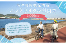 町内観光周遊 レンタサイクル利用券（サイクリンググッズ含む）（電動自転車）（3千円分）