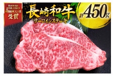 牛肉 和牛 長崎和牛 サーロインステーキ 225g 2枚 計450g [彼杵の荘 長崎県 東彼杵町 hs42bag270004] ステーキ 霜降り 黒毛和牛 冷凍 肉 お肉