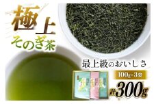 そのぎ茶 緑茶 そのぎ茶 極上 100g 3袋 計300g [岡田商会 長崎県 東彼杵町 hs42bag210005] 茶葉 お茶 りょくちゃ