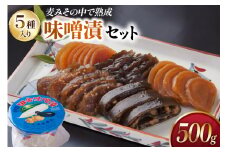 味噌漬け 詰め合わせ 田舎味噌漬け 5種 500g [大渡商店 長崎県 東彼杵町 hs42bag590009] 味噌 みそ ミソ みそ漬け 手作り ご飯のお供 漬物 漬け物