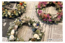 花 リース ドライフラワー 季節のリース 約25cm [ミドリブ 長崎県 東彼杵町 hs42bag220017] フラワーリース インテリア 玄関