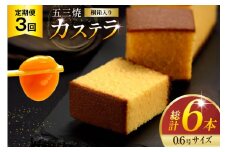 カステラ 定期便 五三焼 カステラ 0.6号 310g 2本セット 3回 計6本 [長崎カステラセンター心泉堂 長崎県 東彼杵町 hs42bag180005] 和菓子 かすてら 長崎 お菓子 おやつ