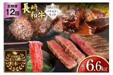 牛肉 和牛 定期便 長崎和牛 バラエティセット「シルバー」 12回 総計6.6kg [黒牛 長崎県 東彼杵町 hs42bag750082] 牛肉 バラ モモ もも 切り落とし牛肉 バラ モモ もも 切り落とし