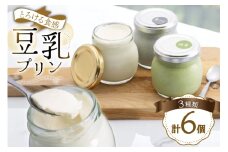 豆乳 豆乳プリン プレーン 2個 黒ごま 2個 抹茶 2個 計6個 [大川ストアー 長崎県 東彼杵町 hs42bag580077] スイーツ デザート