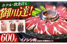 ジビエ 天然イノシシ肉 おまかせ焼肉セット 600g （ロース・モモ・バラ）【照本食肉加工所】[OAJ004] / 猪 猪肉 いのしし肉 イノシシ イノシシ肉 ジビエ いのしし 長崎県猪 川棚町産猪 ぼたん鍋用いのしし 九州産イノシシ じびえ ジビエ ジビエ肉 