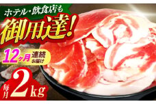 【12回定期便】ジビエ 天然イノシシ肉 切り落とし2kg（ぼたん鍋・煮込料理・野菜炒め用等）【照本食肉加工所】[OAJ024] / 猪 猪肉 いのしし肉 イノシシ イノシシ肉 ジビエ いのしし 長崎県猪 川棚町産猪 ぼたん鍋用いのしし 九州産イノシシ じびえ ジビエ ジビエ肉