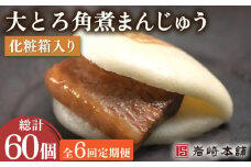 【6回定期便】大とろ角煮まんじゅう 10個 （総計60個）【株式会社岩崎食品】[OCT015] / 角煮 かくに 饅頭 角煮饅頭 長崎角煮まんじゅう おかず 惣菜 角煮 まんじゅう