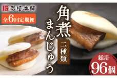 【6回定期便】角煮まんじゅう＆大とろ角煮まんじゅう 各8個 （計16個）を6回お届け！（総計96個）【株式会社岩崎食品】[OCT019] / 角煮 かくに 饅頭 角煮饅頭 長崎角煮まんじゅう おかず 惣菜 角煮 まんじゅう
