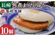 【おやつにいかが？】長崎角煮まんじゅう 10個【株式会社岩崎食品】[OCT021] / 角煮 かくに 饅頭 角煮饅頭 長崎角煮まんじゅう おかず 惣菜 角煮 まんじゅう