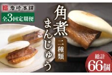 【3回定期便】角煮まんじゅう（12個）＆大とろ角煮まんじゅう（10個） 総計66個【株式会社岩崎食品】[OCT026] / 角煮 かくに 饅頭 角煮饅頭 長崎角煮まんじゅう おかず 惣菜 角煮 まんじゅう
