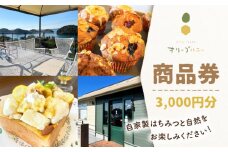 【はちみつcaféオリーブハニー 】商品券 3,000円分 ”自家製のハチミツと自然をお楽しみ下さい！” [OCG001] / 商品券 カフェ 食事券 ギフト券 商品券 川棚町カフェ 川棚町食事券 商品券 はちみつ 絶景