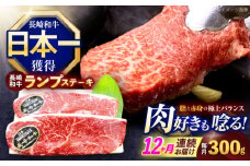 【12回定期便】長崎和牛ランプステーキ 約300g(150g×2枚)【株式会社 黒牛】[OCE016] / 牛肉 らんぷ ランプステーキ 国産牛 ステーキ肉 和牛ステーキ ランプステーキ肉 ランプ肉 らんぷ
