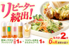 【6回定期便】スムージー専門店が作った ドレッシング1本（カレー）＆タルタルソース 1個【ビタミン・スタンド】 [OAK097]