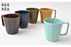 【波佐見焼】 オシャレな面取り マグカップ 5色セット 食器 皿 【福田陶器店】 [PA40]
