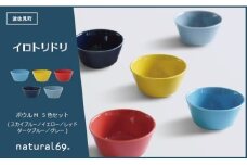 【波佐見焼】natural69 イロトリドリボウルM 5色セット [QA53]
