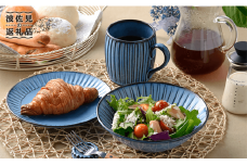 【波佐見焼】蒼鎬（あおしのぎ）モーニングペアセット スープカップ ボウル 食器【利左エ門窯】 [QB17]