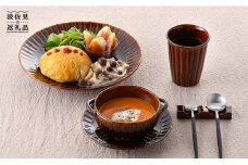 【波佐見焼】飴鎬（あめしのぎ） パーティーセット 取り皿 プレート スープカップ   食器 皿 【利左エ門】 [QB21]