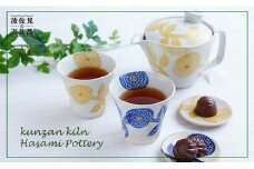 【波佐見焼】【かるがる♪】ダリア柄 ティーポット 小皿 カップ アフタヌーンティーセット 食器 皿 【勲山製陶】 [CD09]