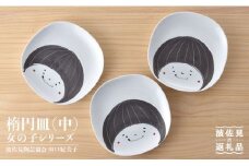 【波佐見焼】作：田口紀美子 女の子シリーズ（おかっぱさん）お皿 食器 皿 【空萌工房】【くらわんか】 [AA38]