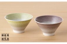 【波佐見焼】 富士碗 茶碗 2点セット 緑・ネズミ色  食器 皿 【一真陶苑】 [BB26]