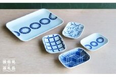 【波佐見焼】EVOTRA 角大皿と角小皿 角皿 セット（化粧箱入り） 食器 皿 【くらわんか】 [AA43]