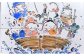 GC01 【波佐見焼】宝船七福神陶板額【マルミツ】-2