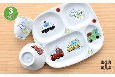 【波佐見焼】子ども 茶碗 セット「ぼくのうつわ」 プレート ・ミニ コップ・茶椀 食器 皿 【大新窯】 [DC14]