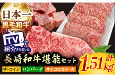 A5ランク サーロイン サイコロ ステーキ ハンバーグ 約1.5kg セット 長崎和牛【肉のあいかわ】 [NA64] 肉 牛肉 サーロインステーキ 焼肉 おかず 惣菜