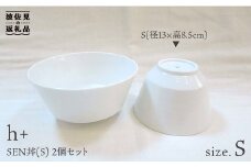 【波佐見焼】h+ SEN 丼 どんぶり S 2個セット 食器 皿 【堀江陶器】 [JD31]