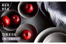 【波佐見焼】柴（ふし）色の波佐見焼 6型セット 小皿 茶碗 小鉢 大皿  食器 皿 【DRESS】 [SD05]