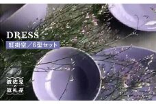 【波佐見焼】紅掛空（べにかけそら）色の波佐見焼 6型セット 小皿 茶碗 小鉢 大皿  食器 皿 【DRESS】 [SD02]