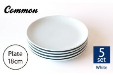 【波佐見ブランド/Common】 プレート 18cm ホワイト 5枚セット 食器 皿 【東京西海】 [DD23]